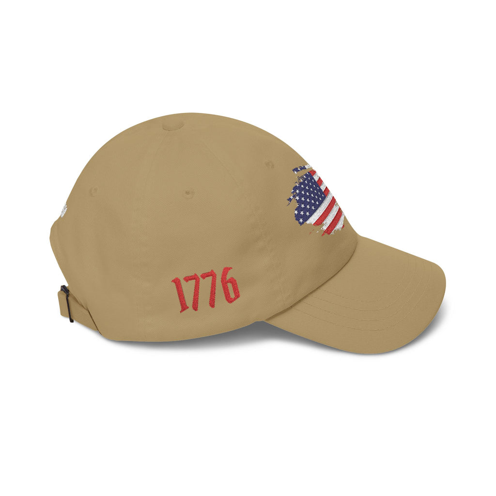 Patriotic Dad Cap – Distressed American Flag Embroidered Baseball Hat