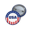 USA Patriotic Pin Button — American Flag Campaign Badge