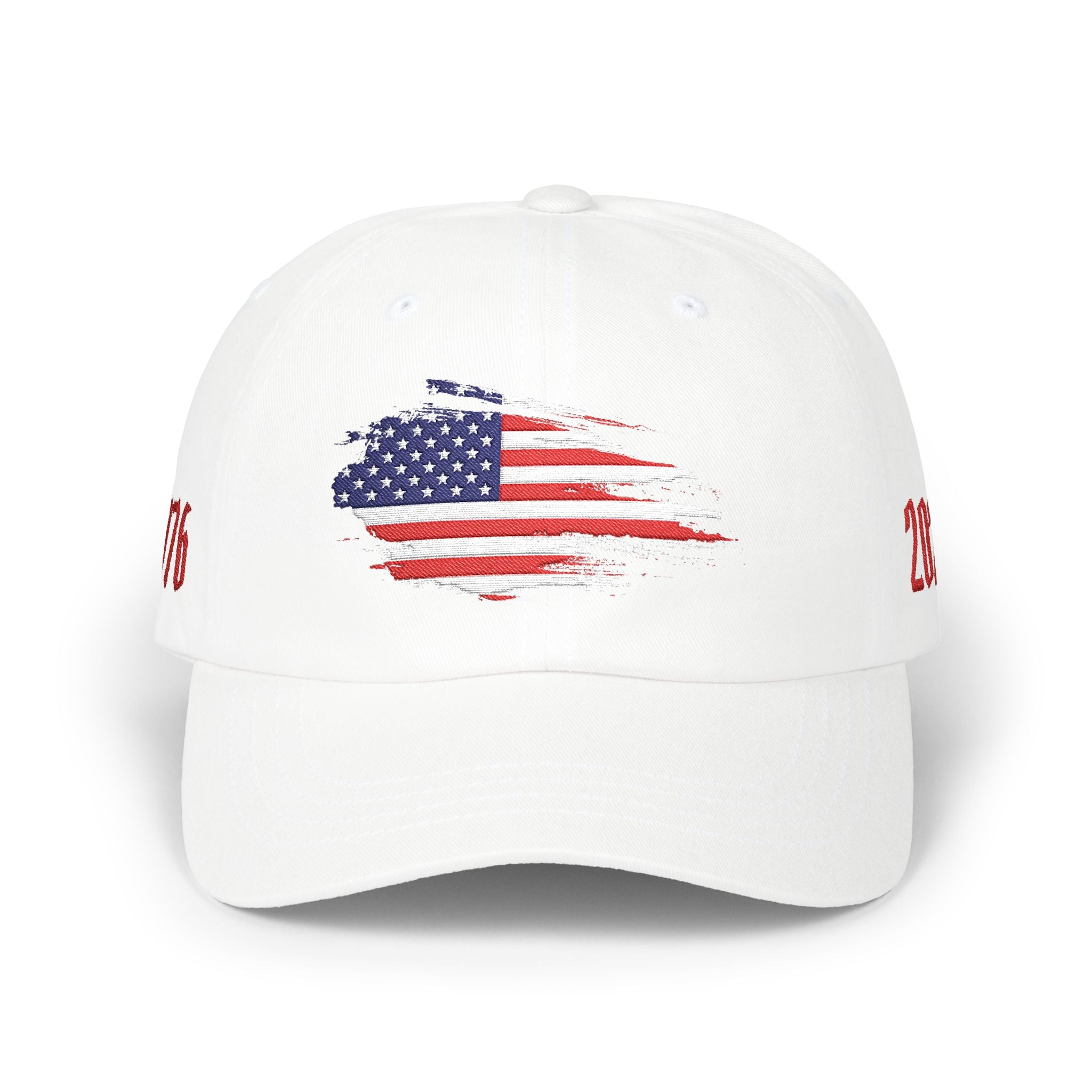 Patriotic Dad Cap – Distressed American Flag Embroidered Baseball Hat