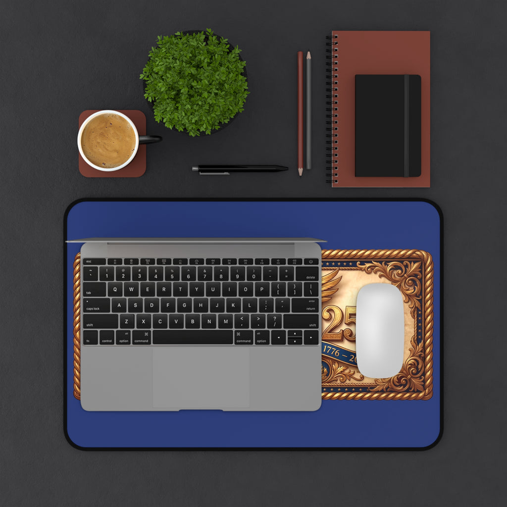 Patriotic 250th Anniversary Desk Mat — Vintage Eagle Seal Mouse Pad