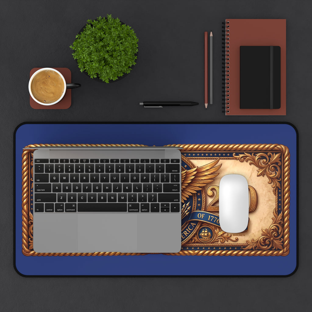 Patriotic 250th Anniversary Desk Mat — Vintage Eagle Seal Mouse Pad