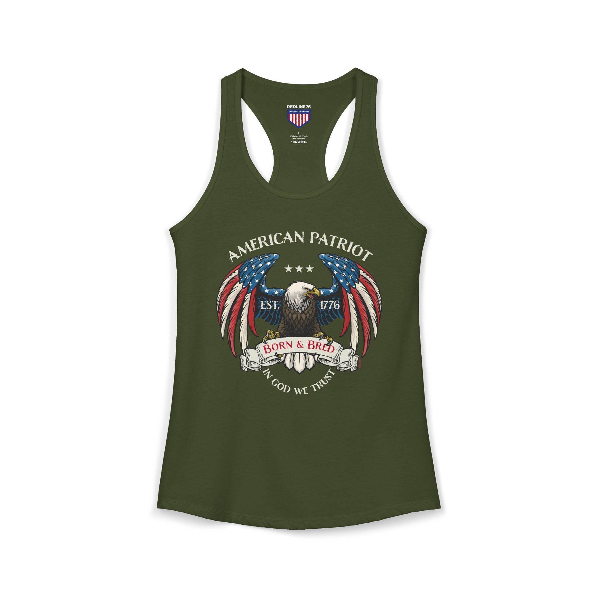 American Patriot Born & Bred Racerback Tank
