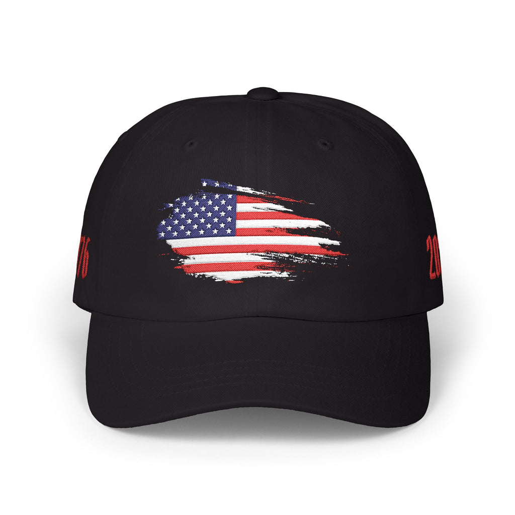 Patriotic Dad Cap – Distressed American Flag Embroidered Baseball Hat