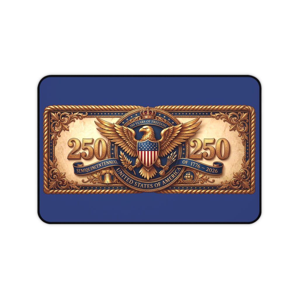 Patriotic 250th Anniversary Desk Mat — Vintage Eagle Seal Mouse Pad